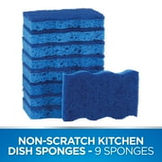 Dawn Non-Scratch Kitchen Dish Sponges, Blue (Pack of 9)