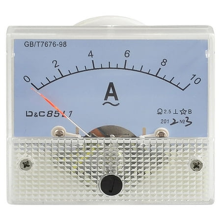 Unique Bargains Unique Bargains Square Shaped Current Testing AC 0-10A Ampere Panel Meter Gauge