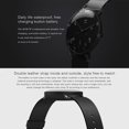 thumbnail image 2 of Reloj de cuarzo con sensor compatible con Bluetooth y esfera dual a prueba de agua 3ATM (negro) Ndcxsfigh Para estrenar, 2 of 4