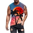 thumbnail image 2 of Titcea Tank Tops Men Graphic Printed Round Neck Sleeveless Shirt Summer Beach Vacation Outdoor Sports Gym Fashion T-Shirts, 2 of 5