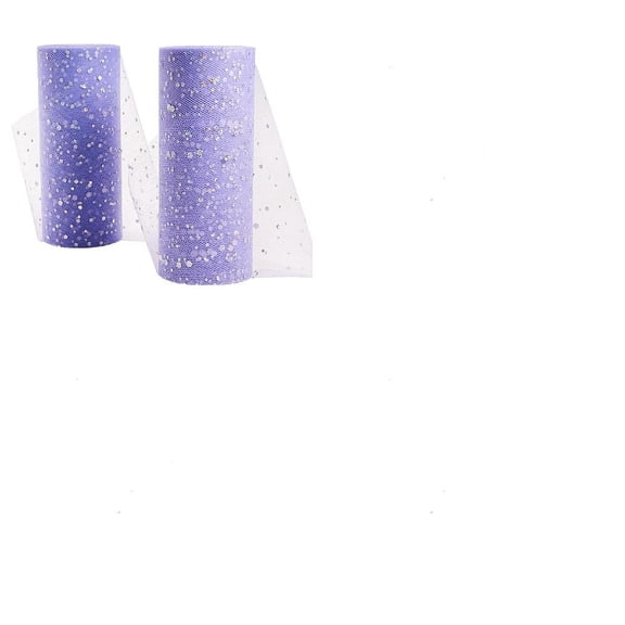 1 Roll Organza Glitter Sequin Deco Mesh Ribbons 6 Inch 25 Yards Sparkling Tulle Fabric Tulle Roll Spool Fabric