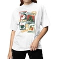 thumbnail image 2 of Vintage Christmas Stamp Collection Women's T-shirt, 2 of 3