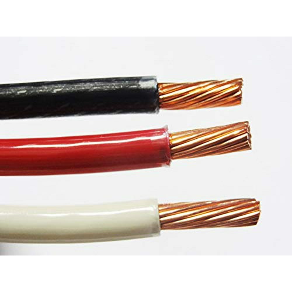 AC/DC Wire And Supply 50' EA THHN THWN 6 AWG Gauge Black White Red