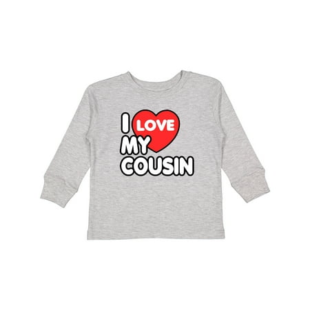 

Inktastic I Love My Cousin Gift Toddler Boy or Toddler Girl Long Sleeve T-Shirt