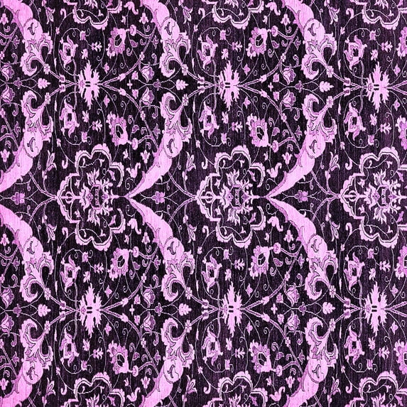 Ahgly Company Indoor Square Abstract Purple Modern Area Rugs, 6' Square