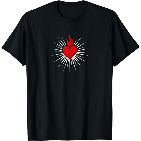 Sacred Heart Love Jesus Christ God Christian Church Religion T-Shirt mens t shirt，black，women，funny，misfits，men，journey