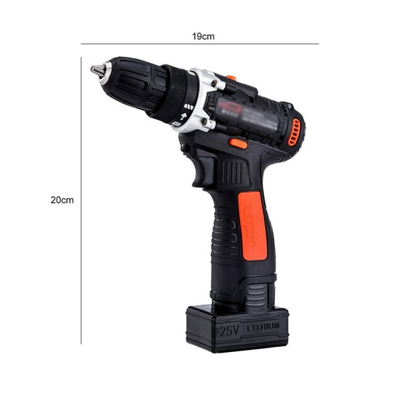 25V Cordless Drill / Driver Kit 1350rpm Variable Speed Polisher Car Buffer Waxer Set Power Screwdriver With Light Rechargeable ,Easy to Use