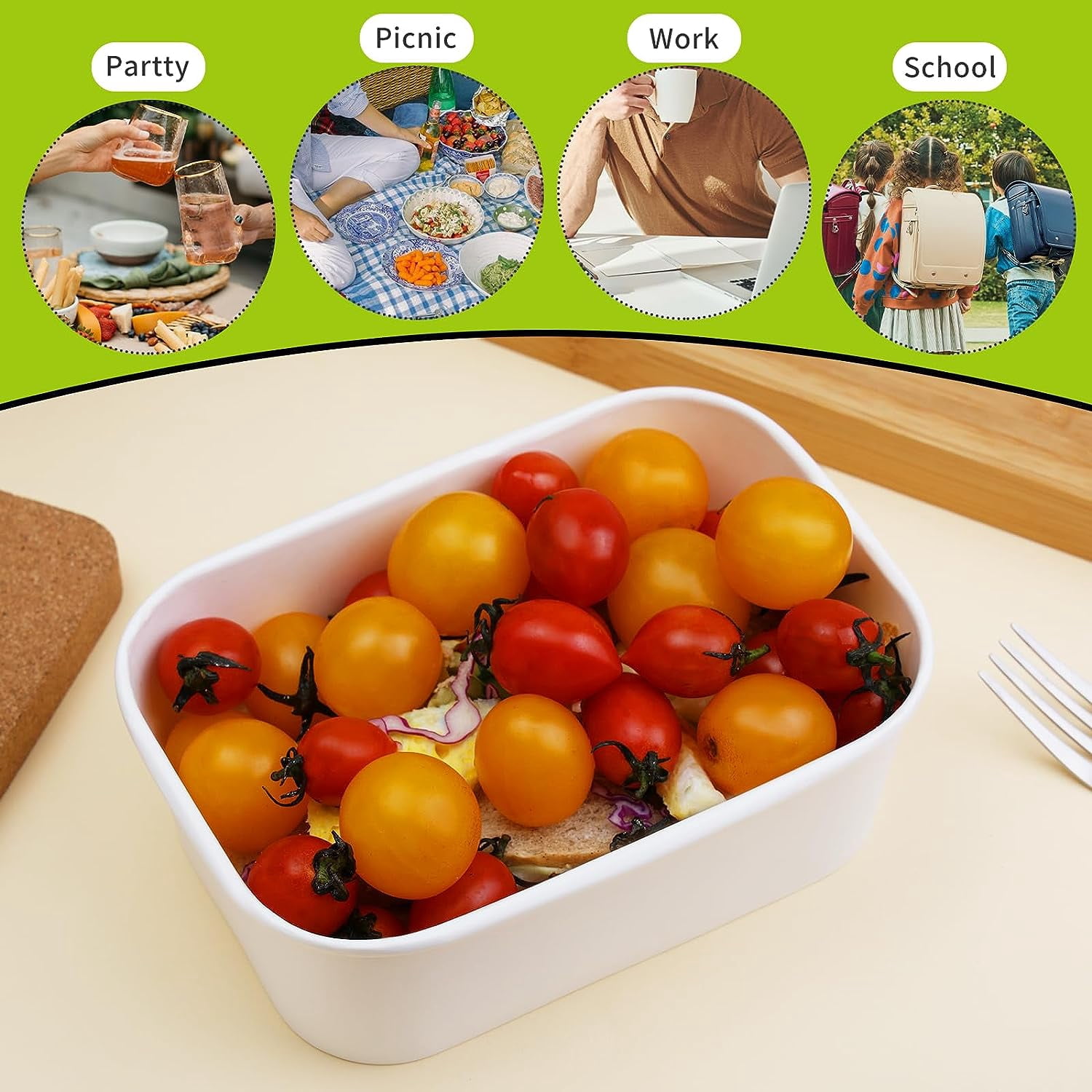 40 Pack Reusable Meal Prep Containers Microwave Safe Food Storage Containers with Lids, 24 oz -1 Compartment Take Out Disposable To Go Plastic Bento Lunch Box BPA Free