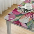 thumbnail image 5 of HAOXIT Pink Foot Flower Table cover, Seasonal Kitchen Dining Table Decoration for Home Party Decor 46*46, 5 of 8