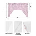 thumbnail image 5 of Pink Branches Swag Valances for Windows, Small Curtains Drapes, Vintage Art Farmhouse Kitchen Window Curtains Over Sink Rod Pocket Window Treatment Valance for Bedroom/Bathroom 56"x36", 5 of 5