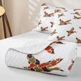 thumbnail image 4 of Manfei Abstract Duck Camo Twin Quilt Set, Contemporary Art Camouflage Twin Coverlet Set, White Tan, 2 Pieces, 1 Bedspread and 1 Pillowcase, 4 of 7