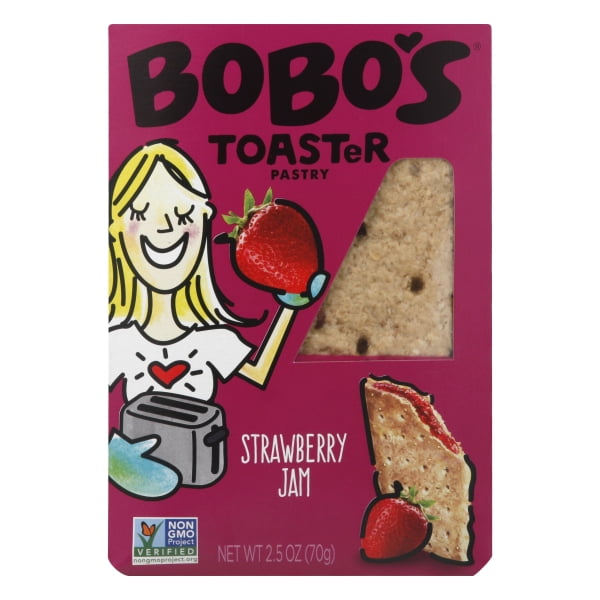 Bobo's Oat Bars Toaster Pastry Strawberry Jam Case Of 12 2.5 Oz