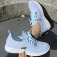 thumbnail image 6 of pwidon Women's Walking Sneakers Lightweight Lace Up Athletic Running Shoes Breathable Fly Knit Casual Sport Trainers Grey Black Blue 8, 6 of 6