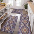 thumbnail image 2 of Multicolor Ethnic Geometric Pattern (4) Kitchen Rugs Sets Of 3,Kitchen Runner Rugs Non Skid Washable,Decorative Kitchen Floor Mats for Kitchen,Sink,Laundry,17"x30"+ 17"x47" + 17"x59", 2 of 6
