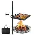 thumbnail image 2 of Kojooin Gril de Feu de Camp Robuste Pivotant à 360°, Grille de Cuisson en Acier à Hauteur Réglable avec Sac de Transport pour le Camping, 2 of 7