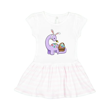 

Inktastic Cute Purple Easter Dinosaur Painting Eggs Gift Toddler Girl Dress