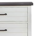 thumbnail image 2 of Benjara Akira 42 Inch Tall Dresser Chest, 5 Drawers, White Solid Wood, Gray Top, 2 of 5