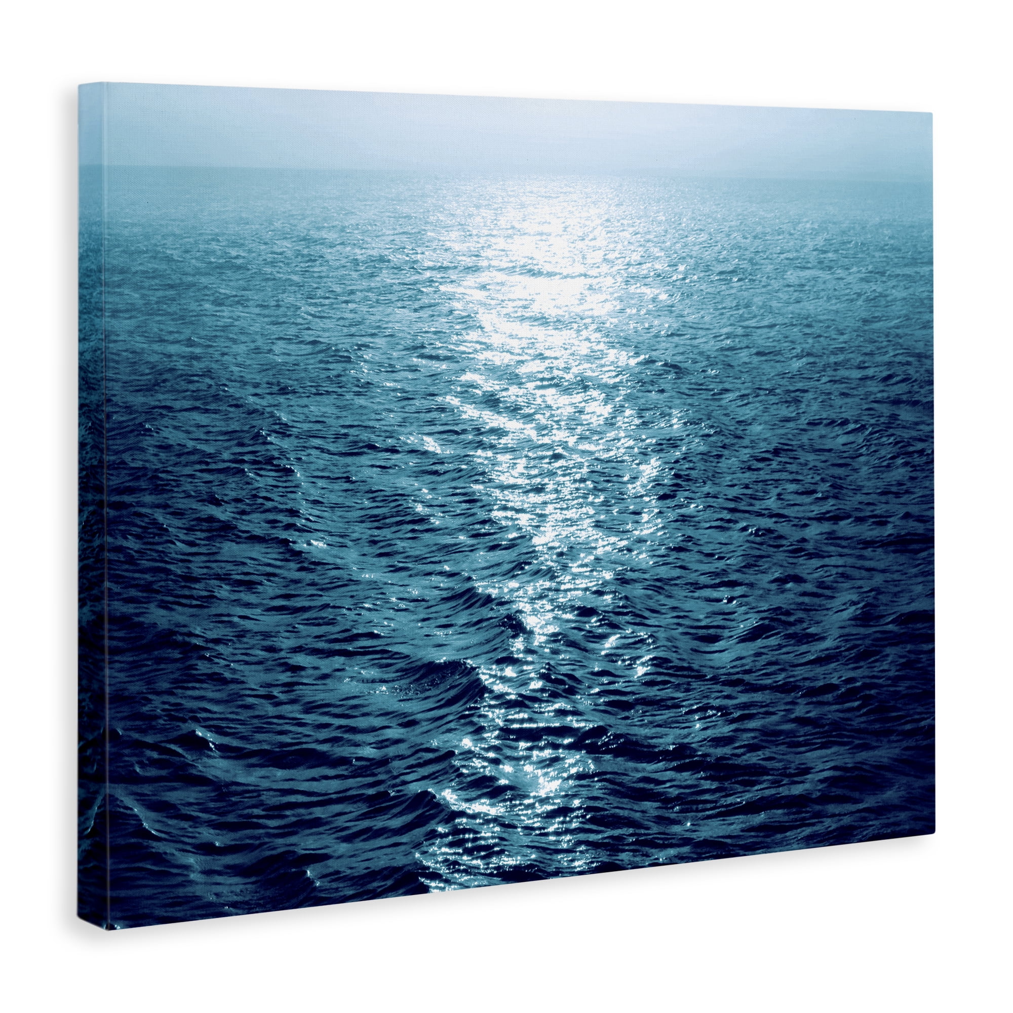 Stupell Industries Sun Reflected Ocean Ripples Landscape & Nature Photography Wrapped Canvas Art Print Wall Art, 20 x 16