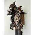 thumbnail image 5 of River City Clocks One Day Cuckoo Clock with Seven Hand carved Leaves and Three Birds, 5 of 7