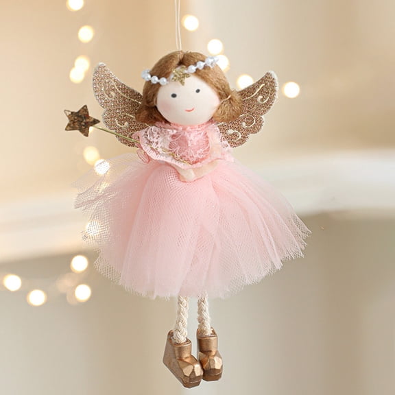FastXmas Christmas Plush Doll Decorations Christmas Tree Hanging Ornament Dolls Decorative Plush Angel Pendants Christmas Hanging Decorations for Home Decoration Holiday Party Decor