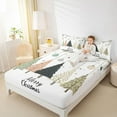 thumbnail image 4 of Feelyou Chic Xmas Tree Bed Sheets for Boy, Cartoon Snowflake Plant King Sheets, Fashion Winter Christmas Sheet Set, Luxury Bedroom Decor, 4-Piece, 4 of 7