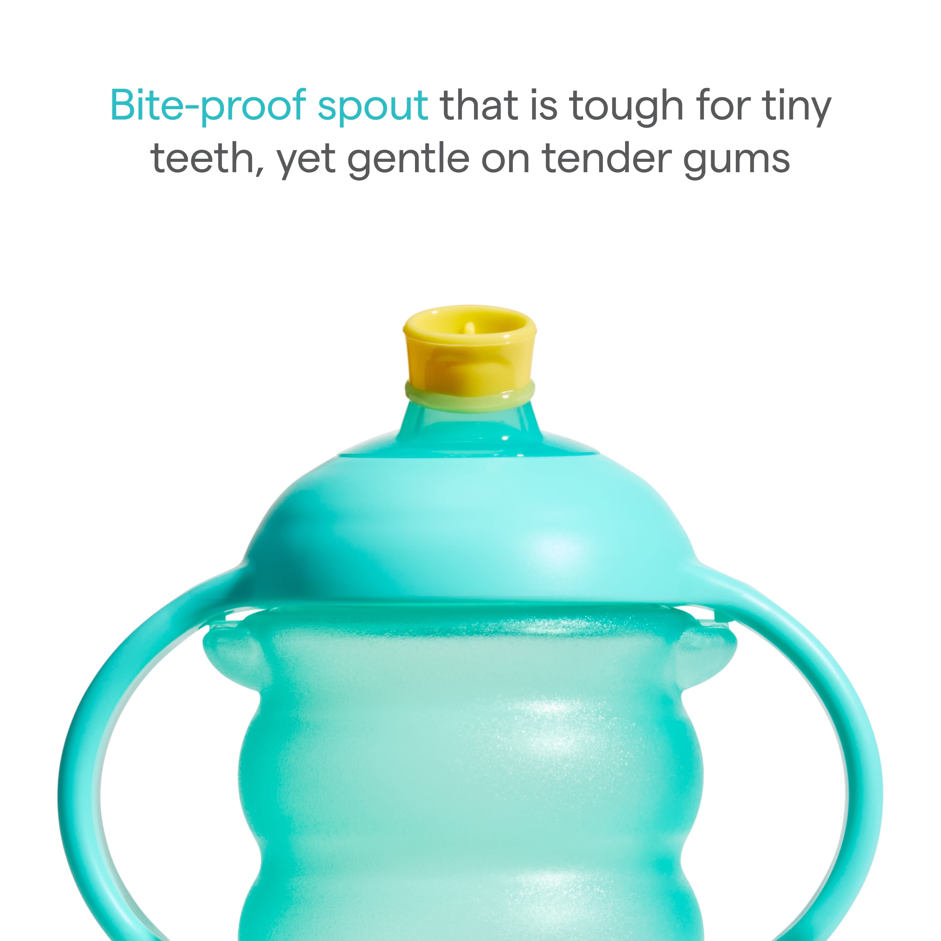 Munchkin Click Lock™ Toddler Sippy Cups, Spill Proof Trainer Sippy Cup for 6 Months Old and Up with Handles and Soft, Bite Proof Spout, 8 Ounce, 2 Pack, Blue/Green, Unisex