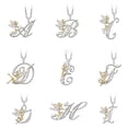 thumbnail image 3 of Collar con colgante de diamantes de moda con cadena de suéter de 26 letras de dibujos animados lindos personalizados de estilo europeo y americano, 3 of 6