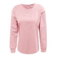 thumbnail image 4 of Vedolay Hoodless Sweatshirts for Women 2023 Plus Size Long-Sleeve Crewneck Tee Shirt Pink,M, 4 of 4