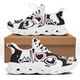 thumbnail image 1 of Yikeluo Zapatillas deportivas de malla con estampado de panda para mujer, transpirables, con plataforma y cordones, 1 of 6