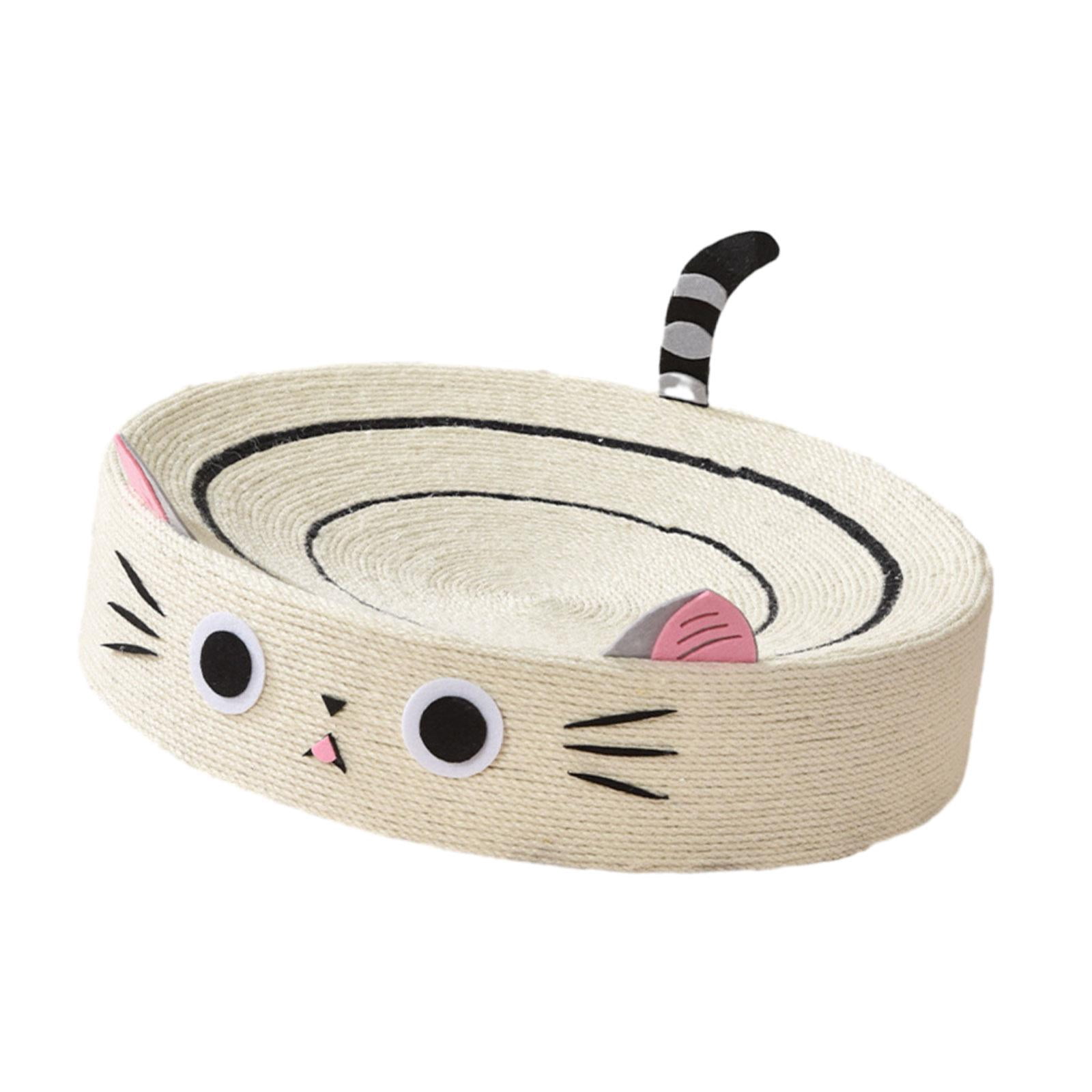 Round Sisal Cat Scratch Pad Cat Scratcher Bed Toys Durable Circular Creative Sturdy Home Decoration Cat Scratching Pad Lounge , Cat