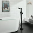 thumbnail image 4 of CASAINC Classical Freestanding Bathtub Faucet with Hand Shower Hand in Matte Black, 4 of 8