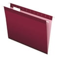 thumbnail image 2 of Colored Reinforced Hanging Folders, Letter Size, 1/5-Cut Tab, Burgundy, 25/box | Bundle of 5 Boxes, 2 of 7