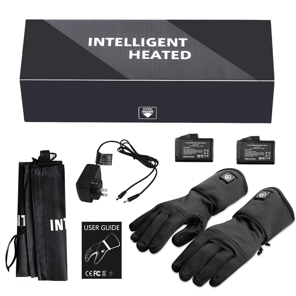 Snow deer Unisex Heated Glove Liners Rechargeable Battery Electric Heated Gloves Winter Warm Glove Liners for Arthritis Raynaud Thin Gloves Riding Ski Snowboarding Hiking Cycling Hand Warmers