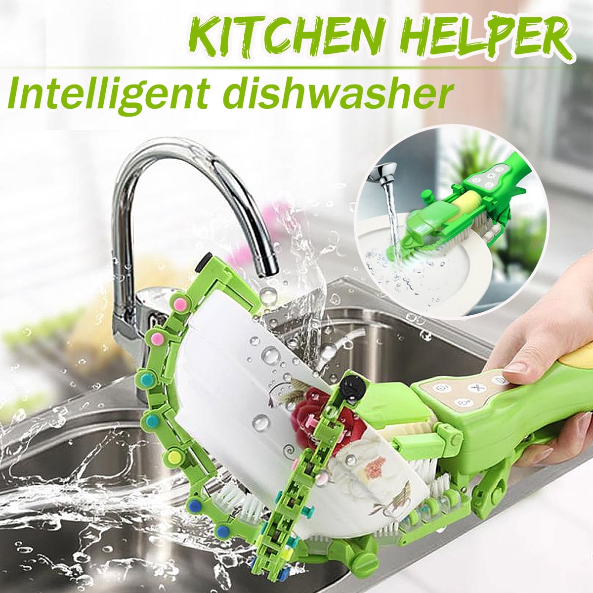 Portable Automatic Smart Handheld Dishwasher Machine Kitchen Bowl Dish