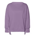 thumbnail image 5 of kamemir Sweatshirts for WomenWomens Oversized Sweatshirts Hoodies Crew Neck Pullover Sweaters Casual Comfy Fall Fashion Outfits Clothes 2024(Purple,M), 5 of 5