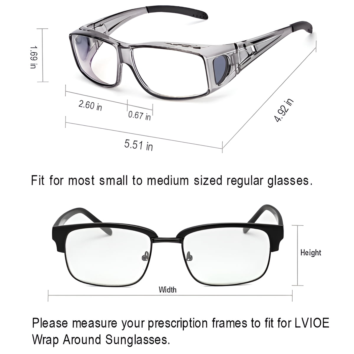 LVIOE Fit Over Blue Light Blocking Glasses and Computer Eyewear- Wear Over Prescription Glasses/ Reading Glasses/ RX Glasses