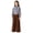 0-Brown&868, variant on Tiijoy Girls Fall Outfits Long Sleeve Striped Cropped Shirt Wide Leg Pants Set, Sizes 7-8
