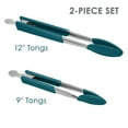 thumbnail image 3 of Rachael Ray 2-Piece Lil Huggers Silicone 2 Piece Tongs Set, Marine Blue, 3 of 7