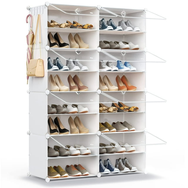 Organizador de zapatos HOMICKER, armario de almacenamiento de zapatos para 32 pares