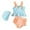 Light Blue-h, variant on ibiyuan Swimsuit for Girls ,3 Piece Girls Bathing Suit Adjustable Straps Tankini with Shorts Cutout Bikini Top with Chest Pad Contrast Trim Modest Swimwear with Cover Up,12-18 Months