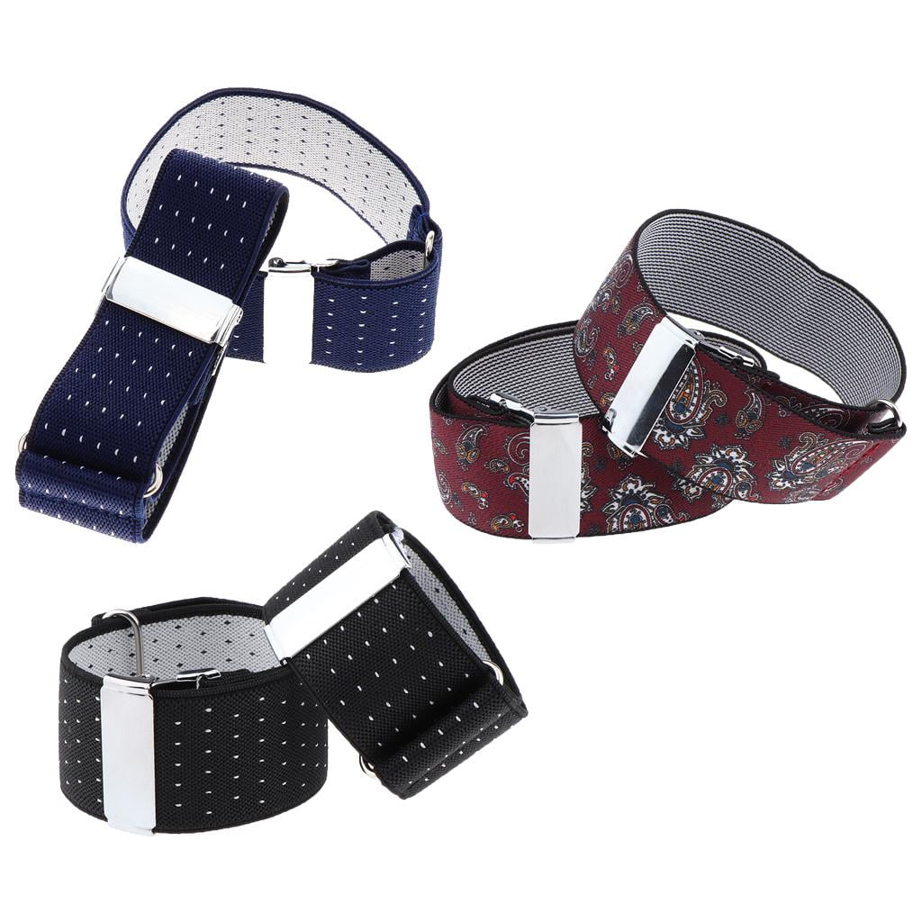 6 Pieces Elastic Shirt Sleeve Holders Classic Polka Dots Patterns Antislip Sleeves Garter