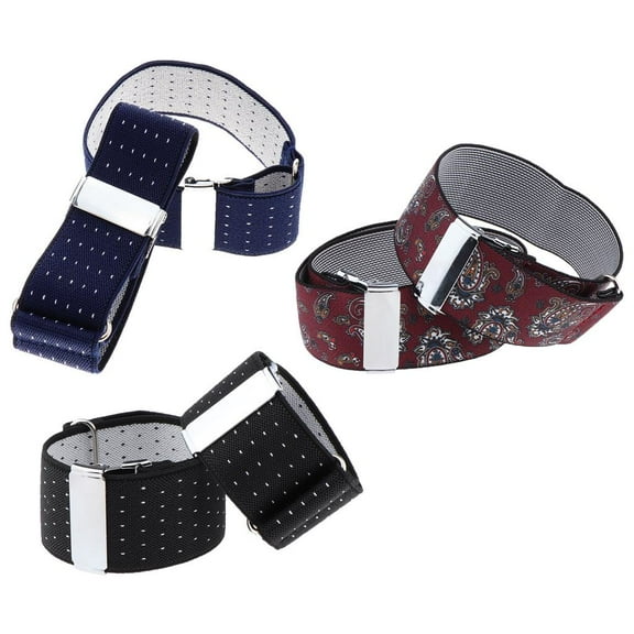 Segolike 6 Pieces Elastic Shirt Sleeve Holders - Classic Polka Dots Patterns - Anti-slip Sleeves Garter Armbands Women and Men