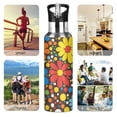 thumbnail image 7 of Yayeee 20oz Insulated Water Bottle Double Wall Stainless Steel with Flip Straw Lid, Cartoon Flowers, 7 of 7