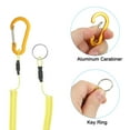thumbnail image 4 of 3pcs Retractable Spring Coil Straps, 6" Spiral Lanyard Cord with Aluminium Clip and Key Ring, Yellow, 4 of 6
