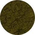 thumbnail image 1 of Ahgly Company Machine Washable Indoor Square Transitional Dark Bronze Brown Area Rugs, 3' Square, 1 of 7
