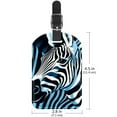 thumbnail image 6 of Square 2Pack PU Leather Zebra Cruise Luggage Tag with Privacy Cover and Name ID Tag for Travel Handbags Backpacks Luggage Tags, 6 of 6