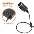 thumbnail image 5 of Sojoy AC 110-220V to DC 12V 5A 60W Converter 12V Car Cigarette Lighter Socket AC/DC Black, 5 of 7
