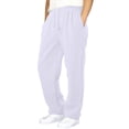 thumbnail image 3 of Hearthz Sweatpants for Men Baggy Wide Leg Lounge Mens Joggers Lightweight Lightweight Drawstring Cotton Sweatpants for Men with Pockets White XXL, 3 of 8