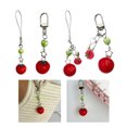 thumbnail image 2 of Multipurpose Charm Tomato with Green Leaves and Girl Figures Keyring Fashion Accessory for Trendy Women Ladies, 2 of 9