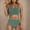 Green, variant on EGNMCR Bikini Sets for Women High Waisted Two Piece Bathing Suits U Wired V Neck Swimsuit Adjustable Straps Swimwear